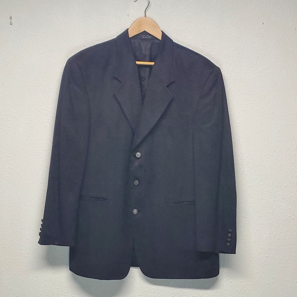 Gian Franco Ruffini Black Faux Suede Blazer Jacket Size see measurements - Picture 2 of 6